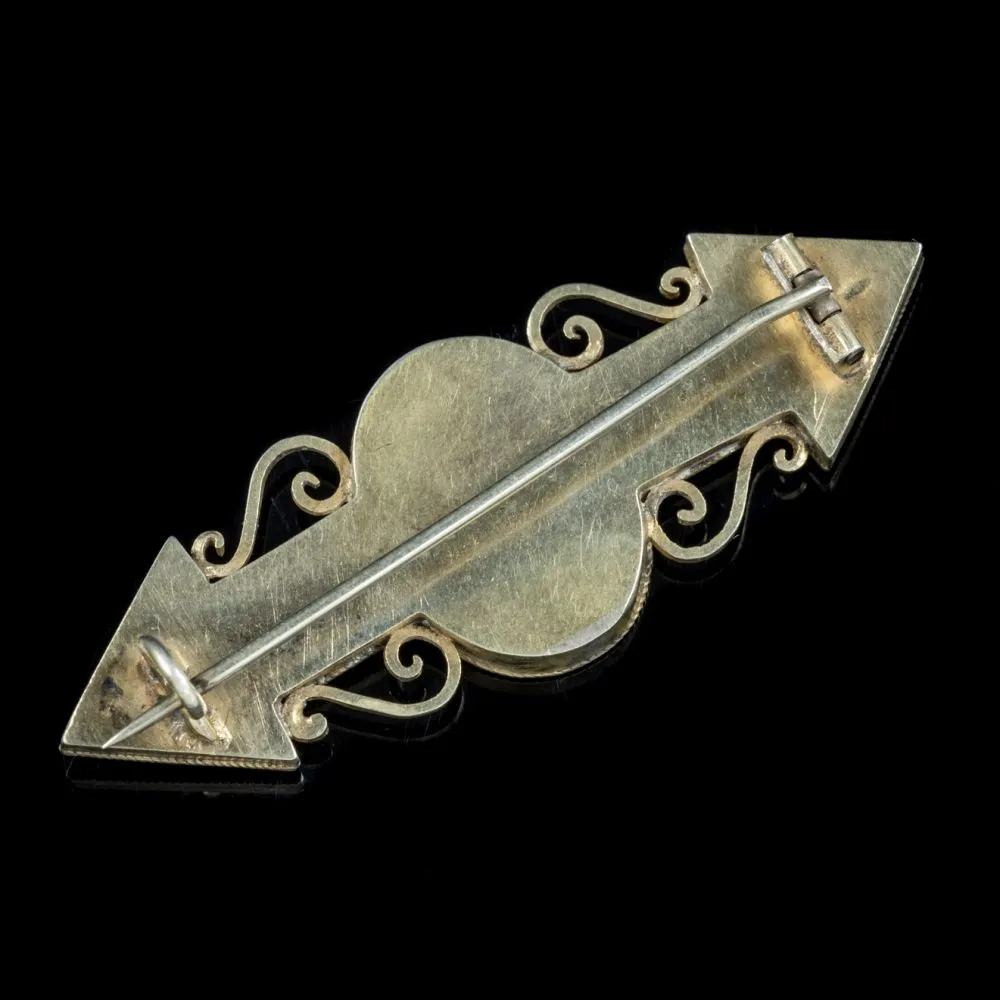 Antique Victorian Micro Mosaic Dove Brooch Circa 1860