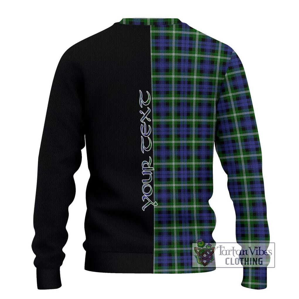 Baillie of Polkemmet Tartan Ugly Sweater with Family Crest and Half Of Me Style
