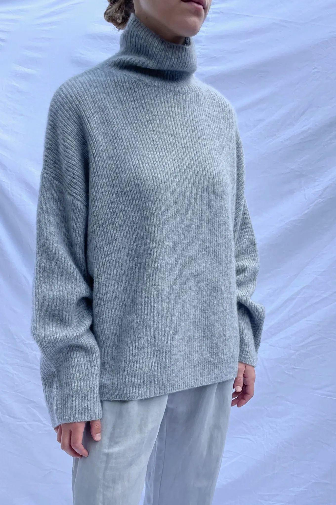 BEZ RIB KNIT - FLINT - SILK/CASHMERE