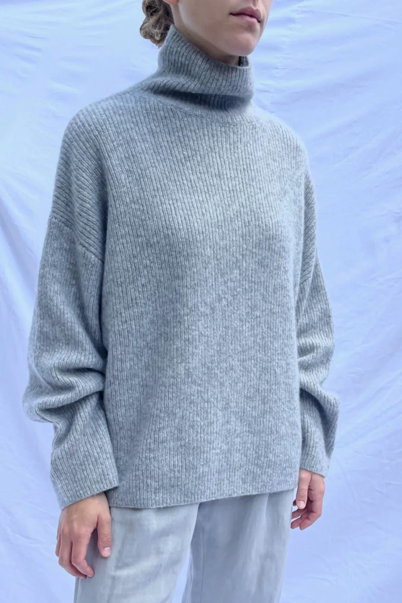 BEZ RIB KNIT - FLINT - SILK/CASHMERE