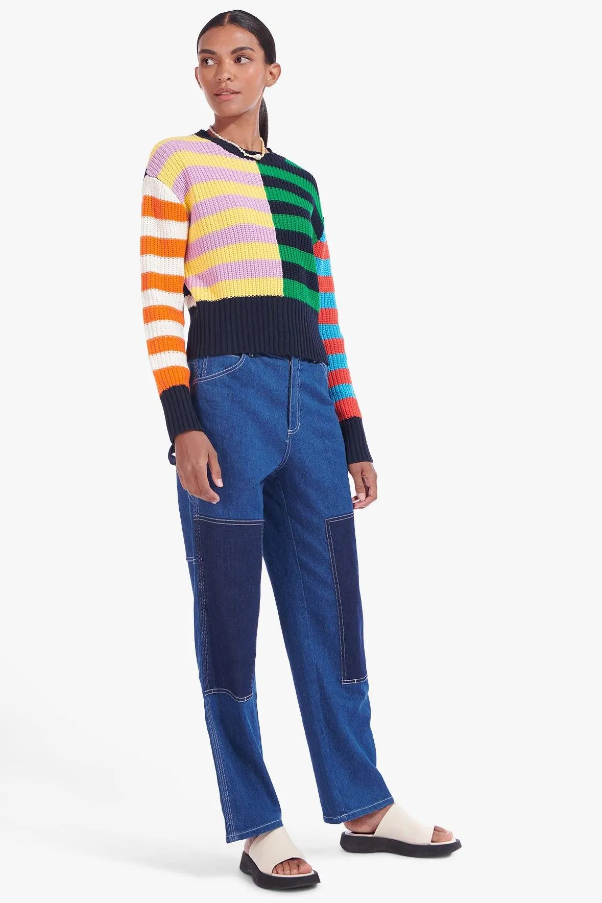 BRIDGEPORT SWEATER | CABANA STRIPE MULTI