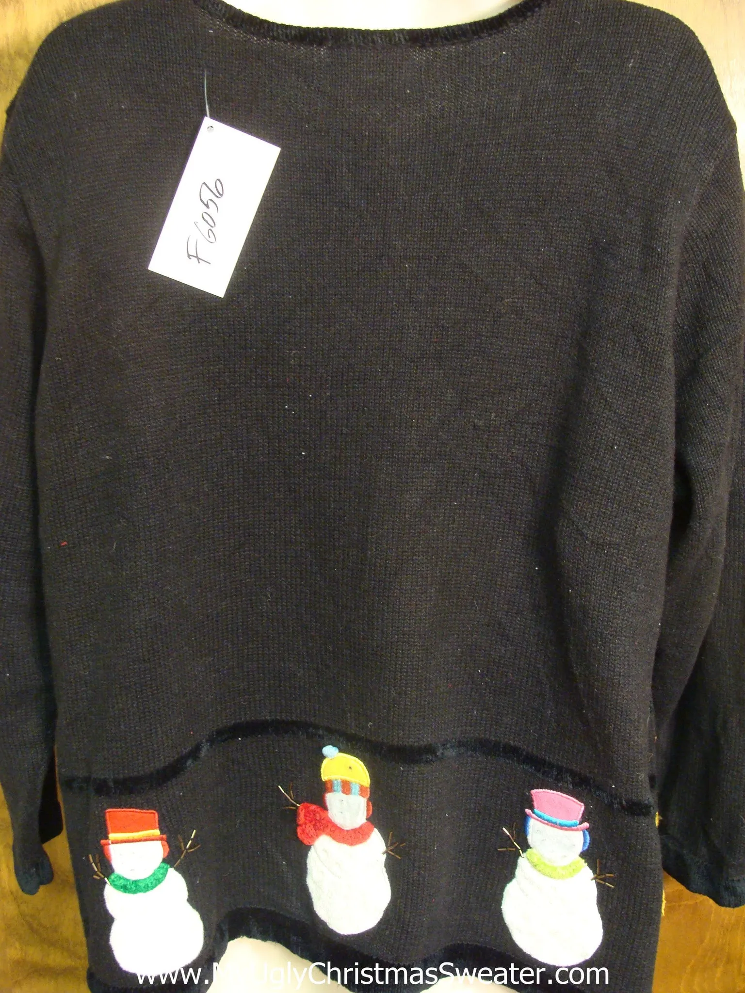 Colorful Snowmen and Snowflakes Ugly Xmas Sweater