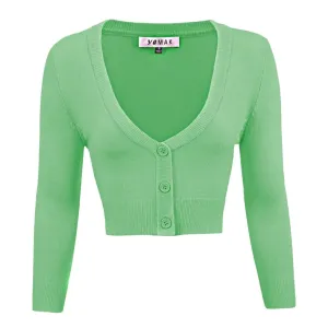 Cropped Cardigan - Mint
