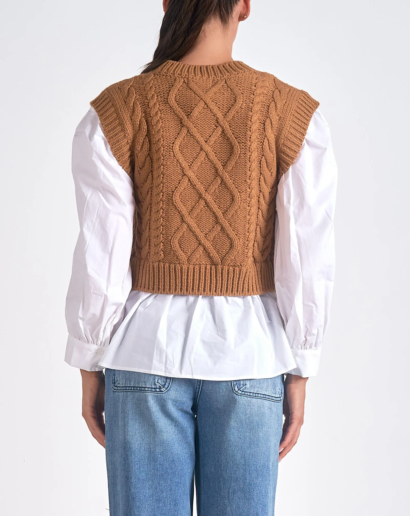 Elan Cable Layered Sweater Top