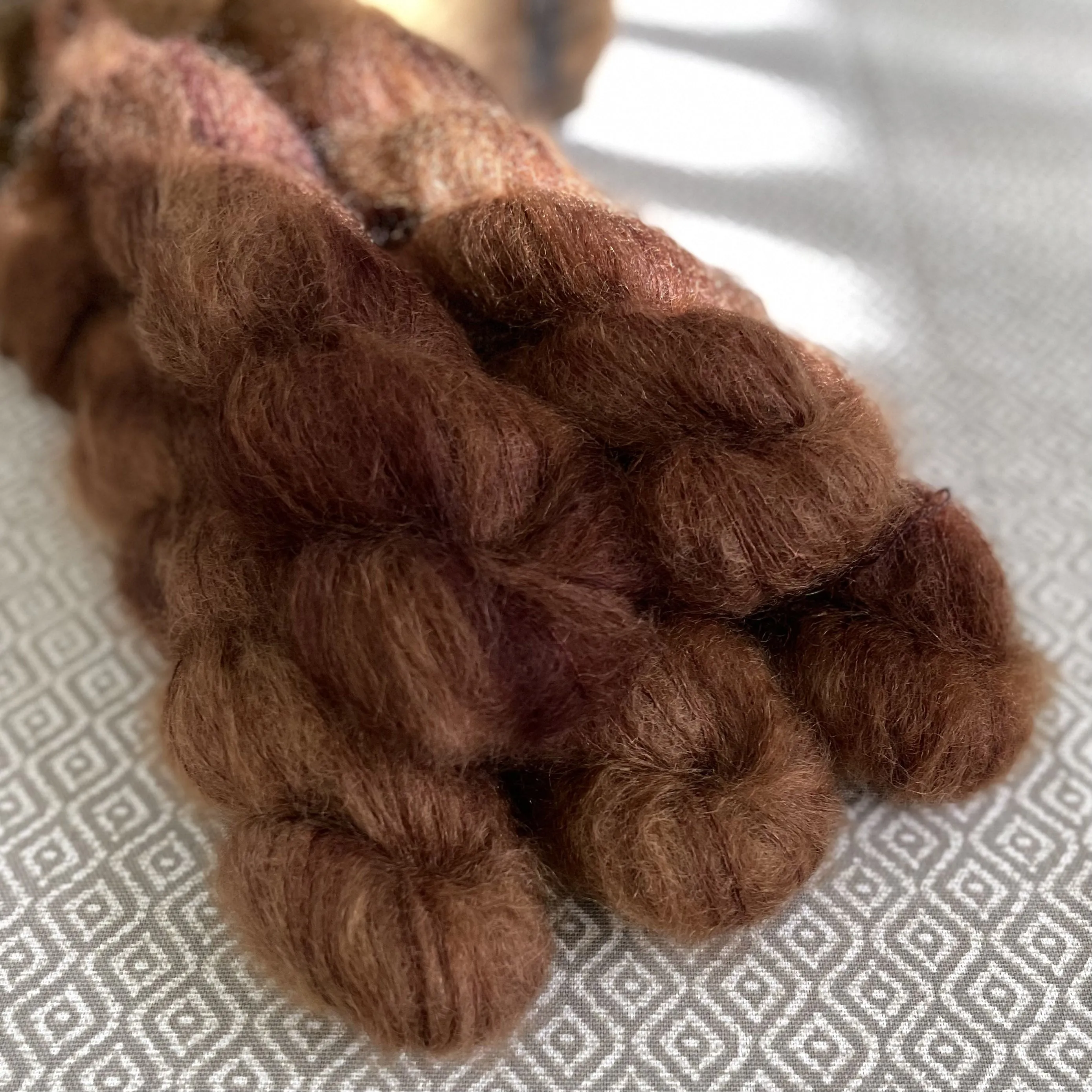 Fine Fluff Yarn - Gingersnap Semi Solid