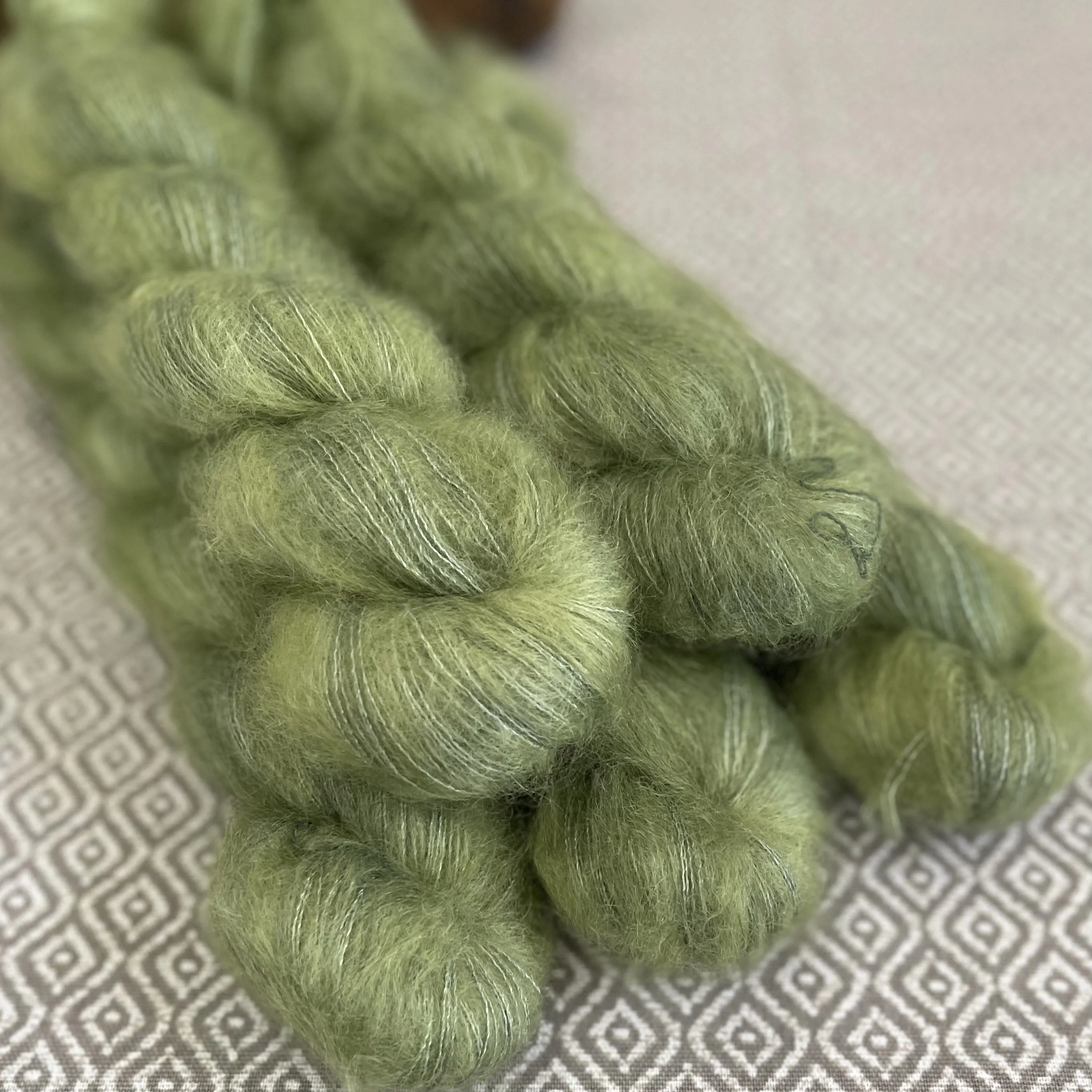 Fine Fluff Yarn - Sage Semi Solid