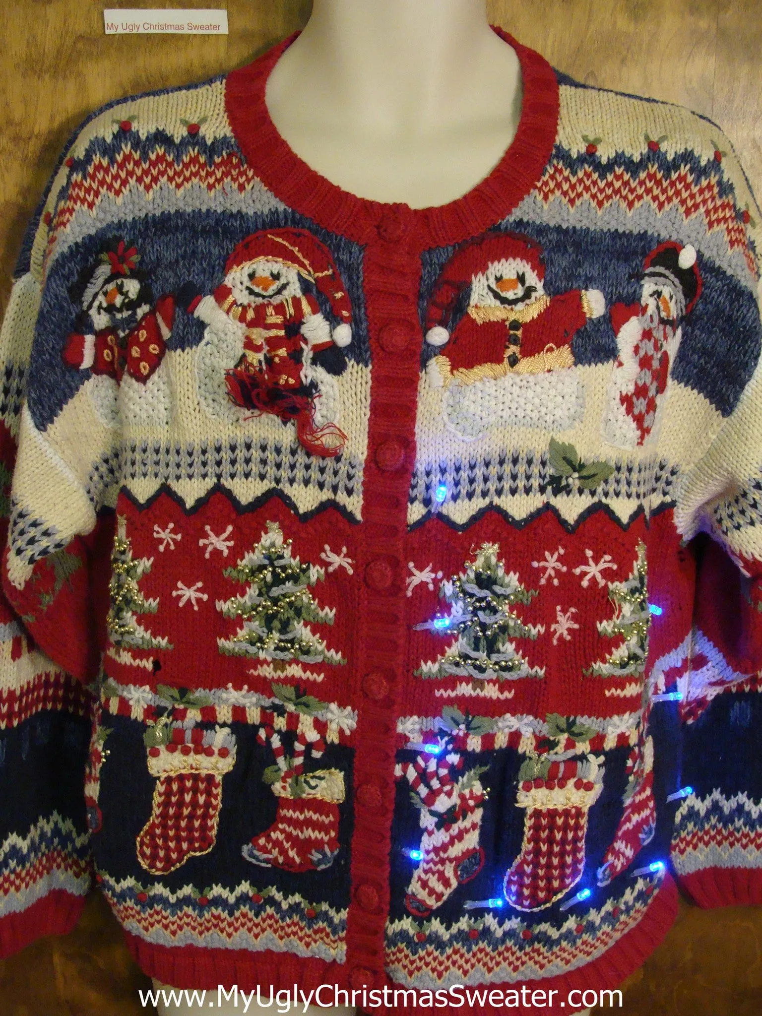 Geometric Mess 2sided Light Up Ugly Christmas Jumper