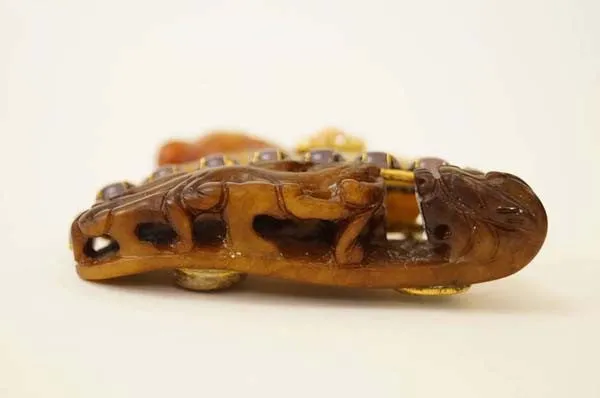Iradj Moini Agate Jeweled Horse Brooch