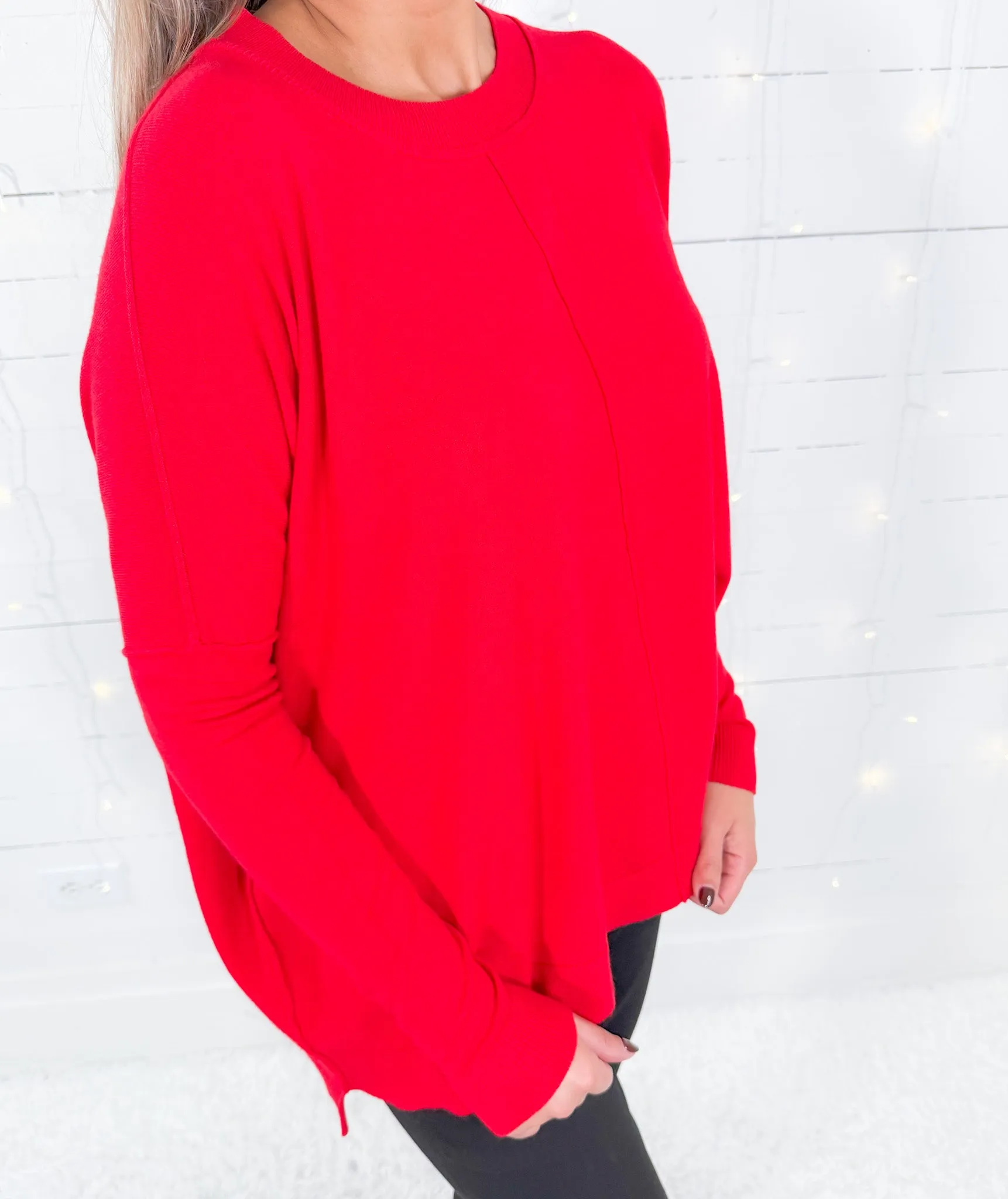 Judson True Red Crewneck Sweater