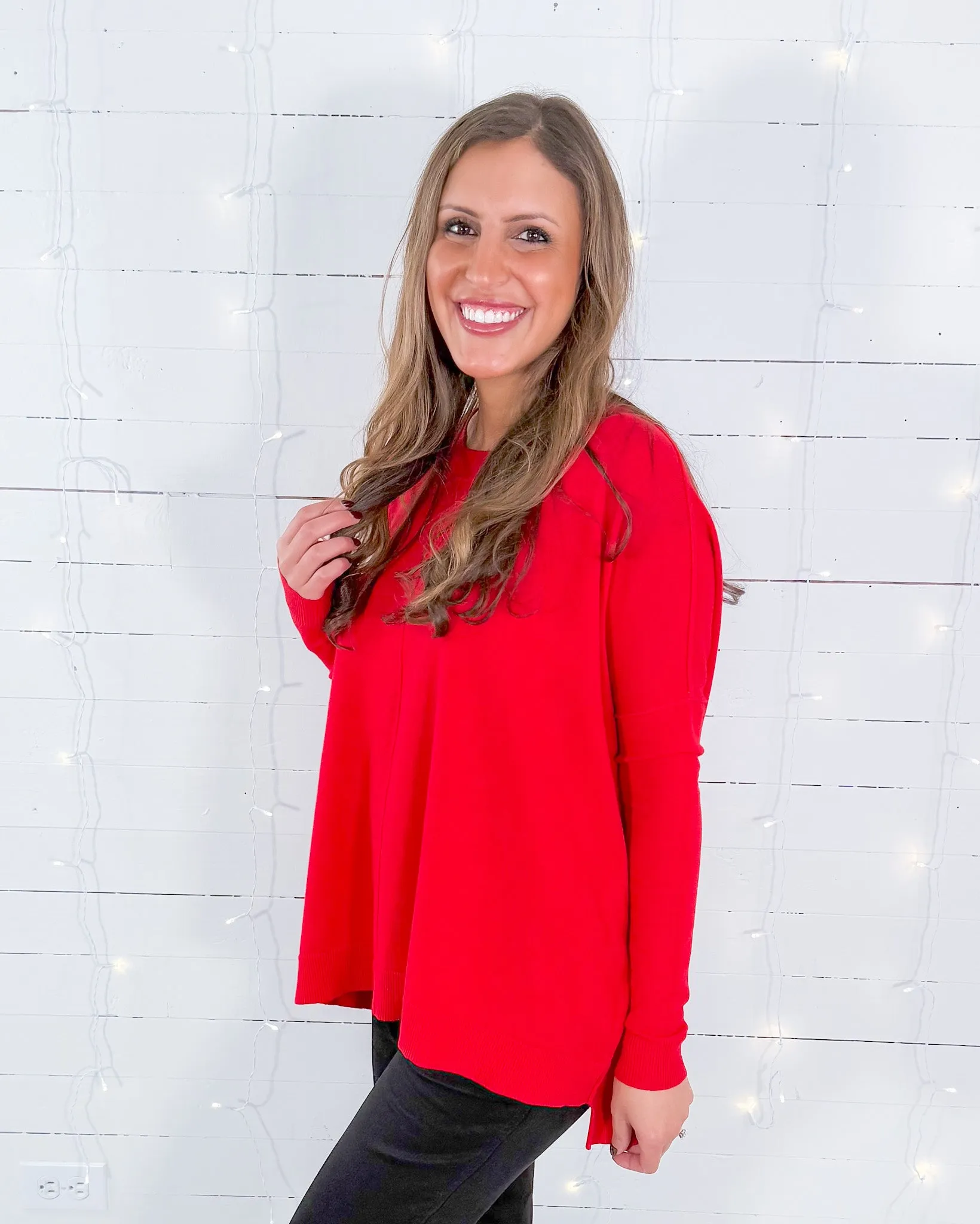 Judson True Red Crewneck Sweater