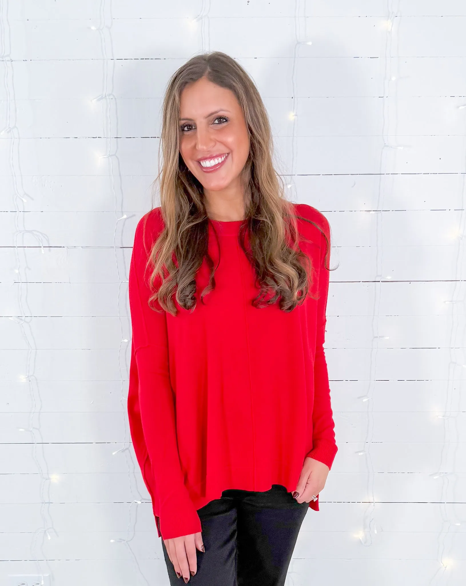 Judson True Red Crewneck Sweater