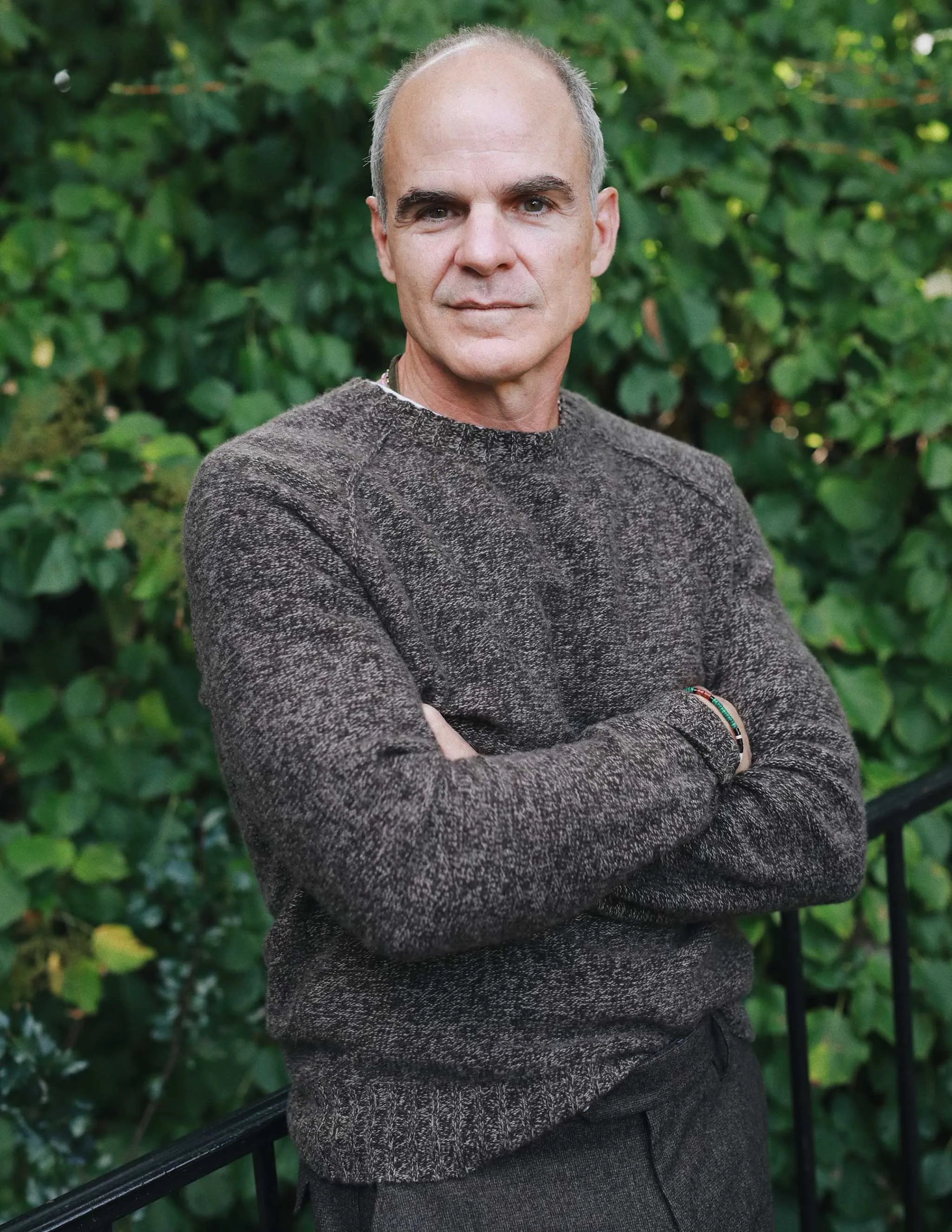 Kent Wool Crewneck Sweater in Brown Marl