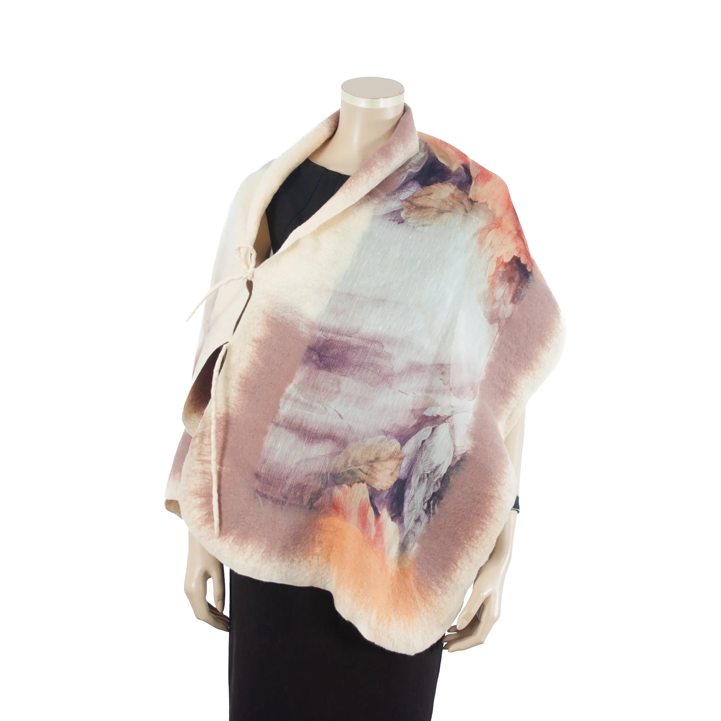 Linked beige scarf #148-75