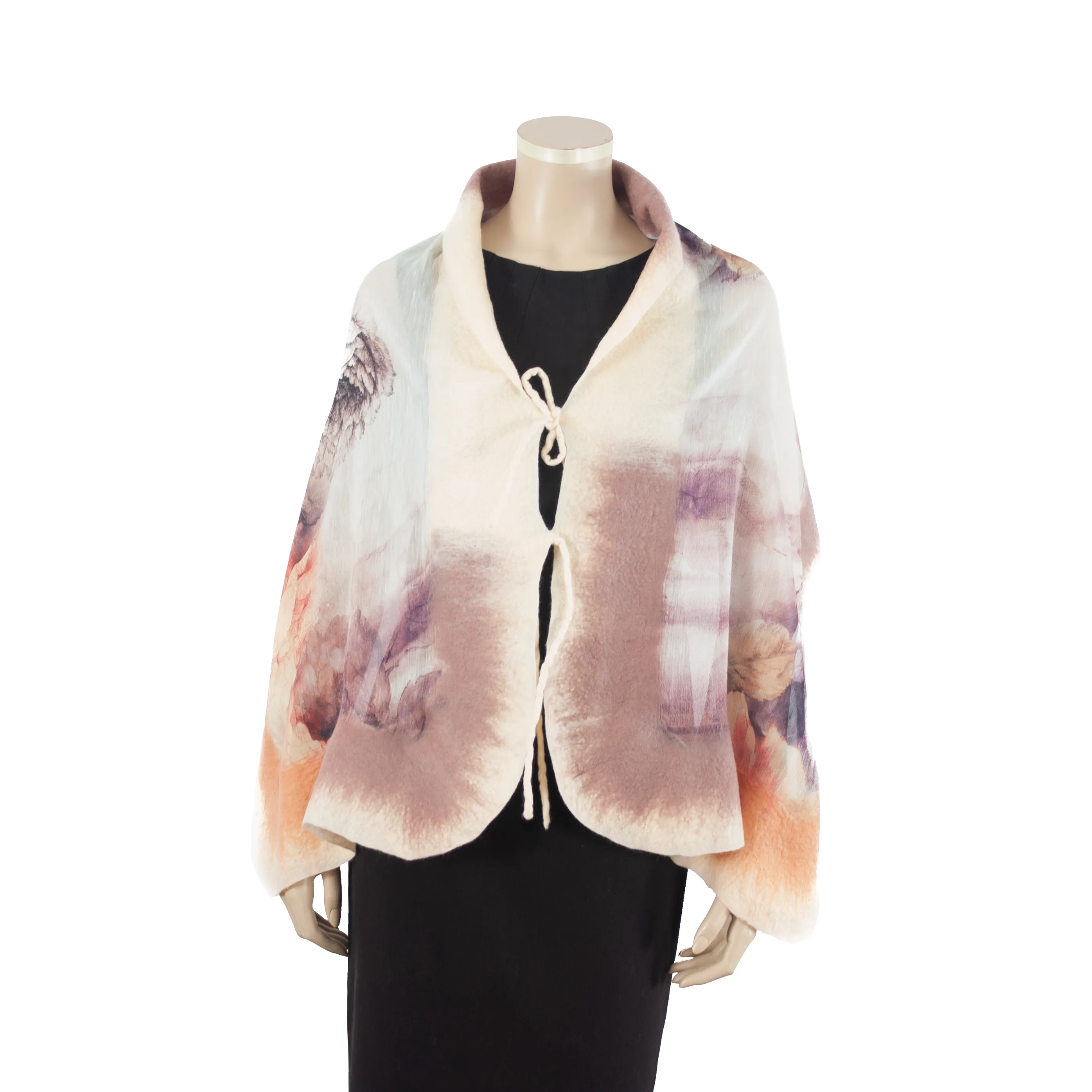 Linked beige scarf #148-75