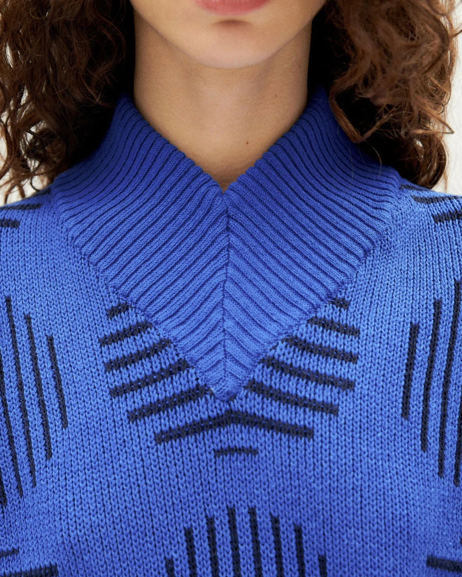 Miranda Merino Wool Japan Sweater Blue