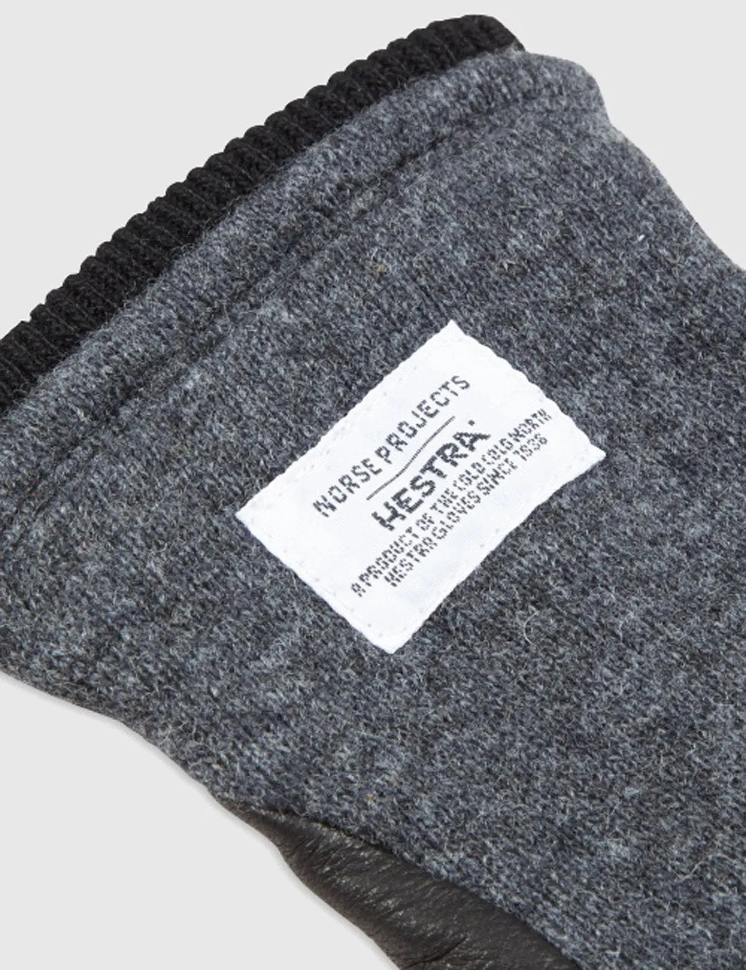 Norse Projects x Hestra Svante Sport Gloves (Leather) - Charcoal