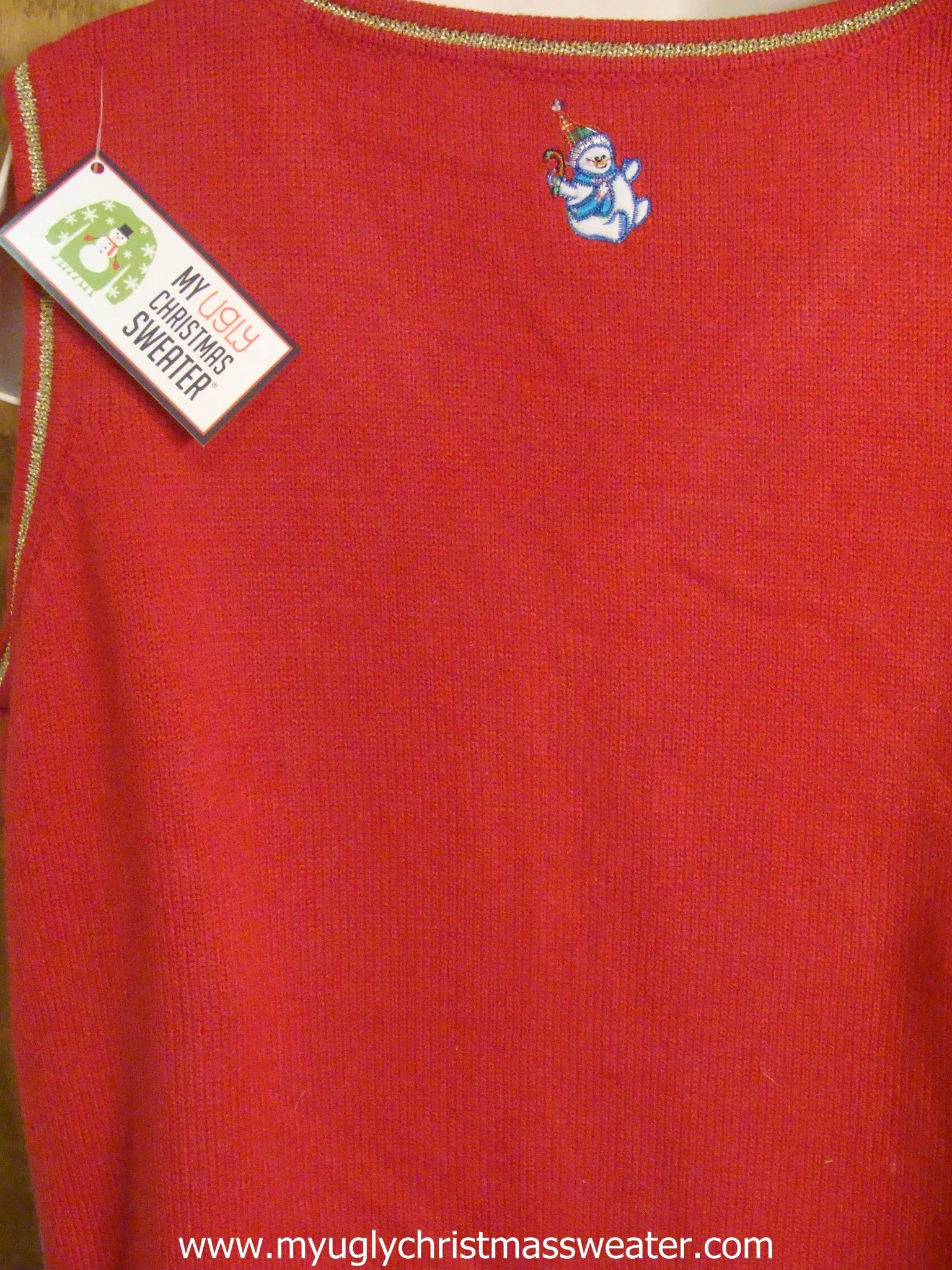 Sliding Snowmen Christmas Party Sweater Vest
