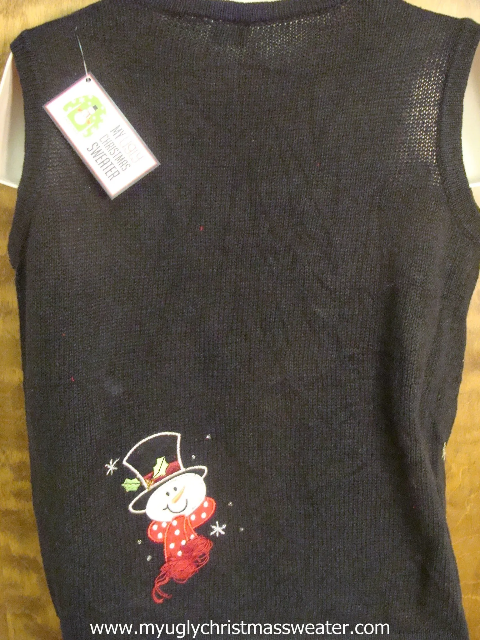 Snowmen and Christmas Lights Christmas Party Sweater Vest