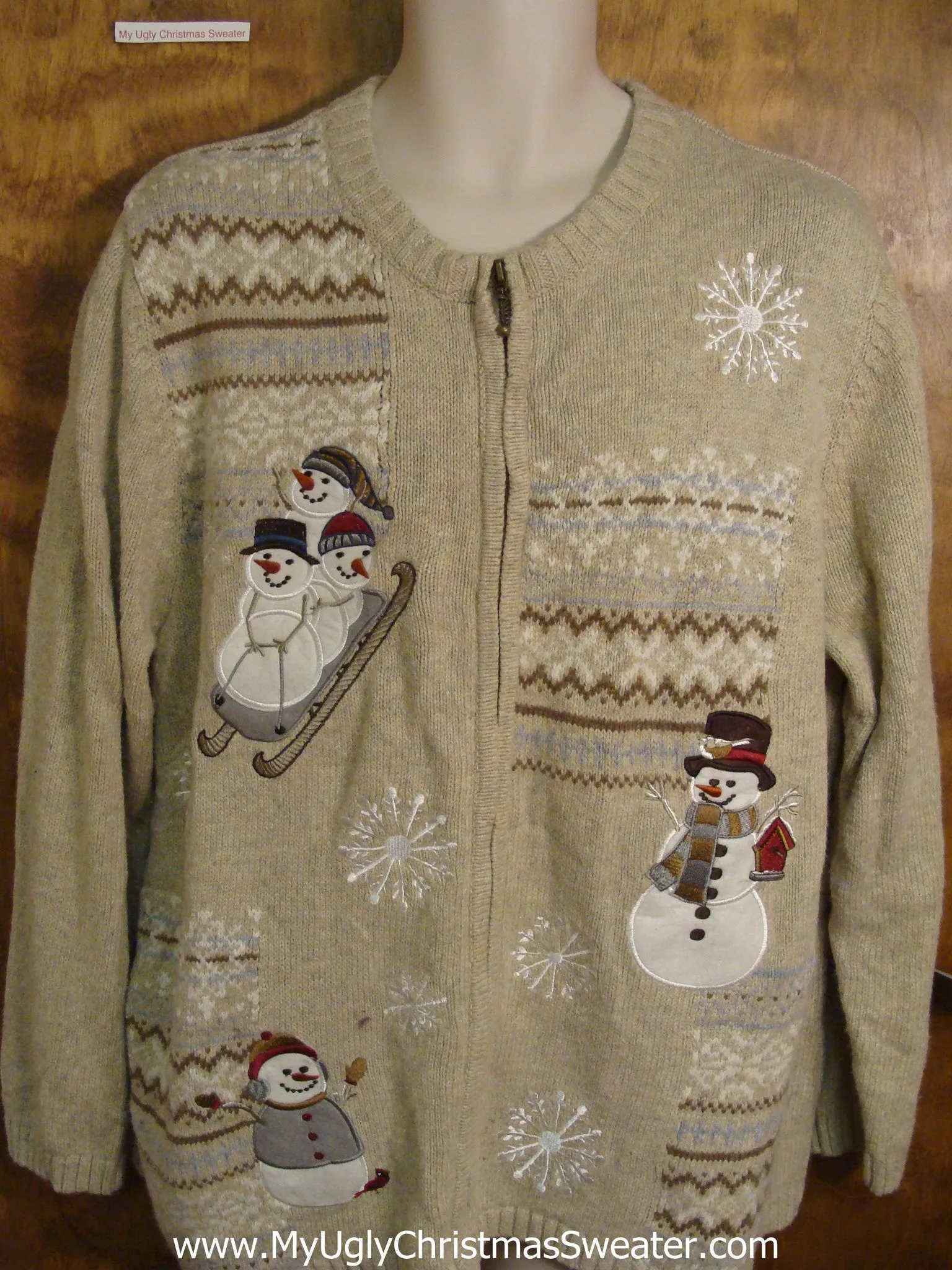 Snowmen Fun Outside Corny Christmas Sweater