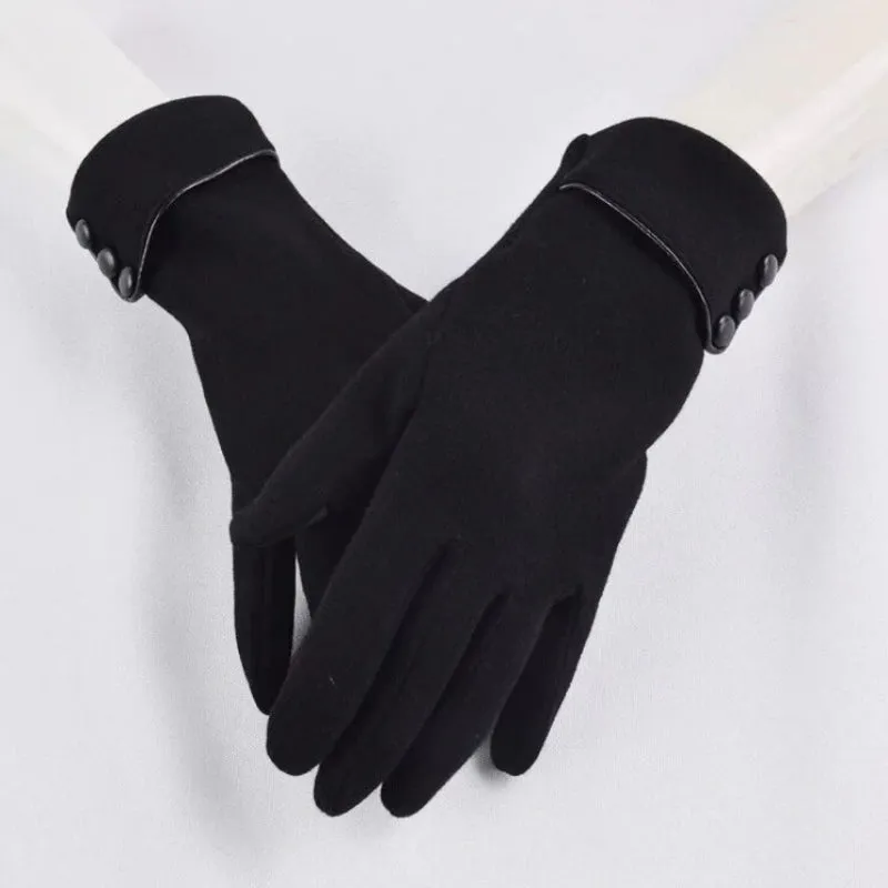 Sophisticated Full Finger Touchscreen Winter Windproof Wrist Gloves