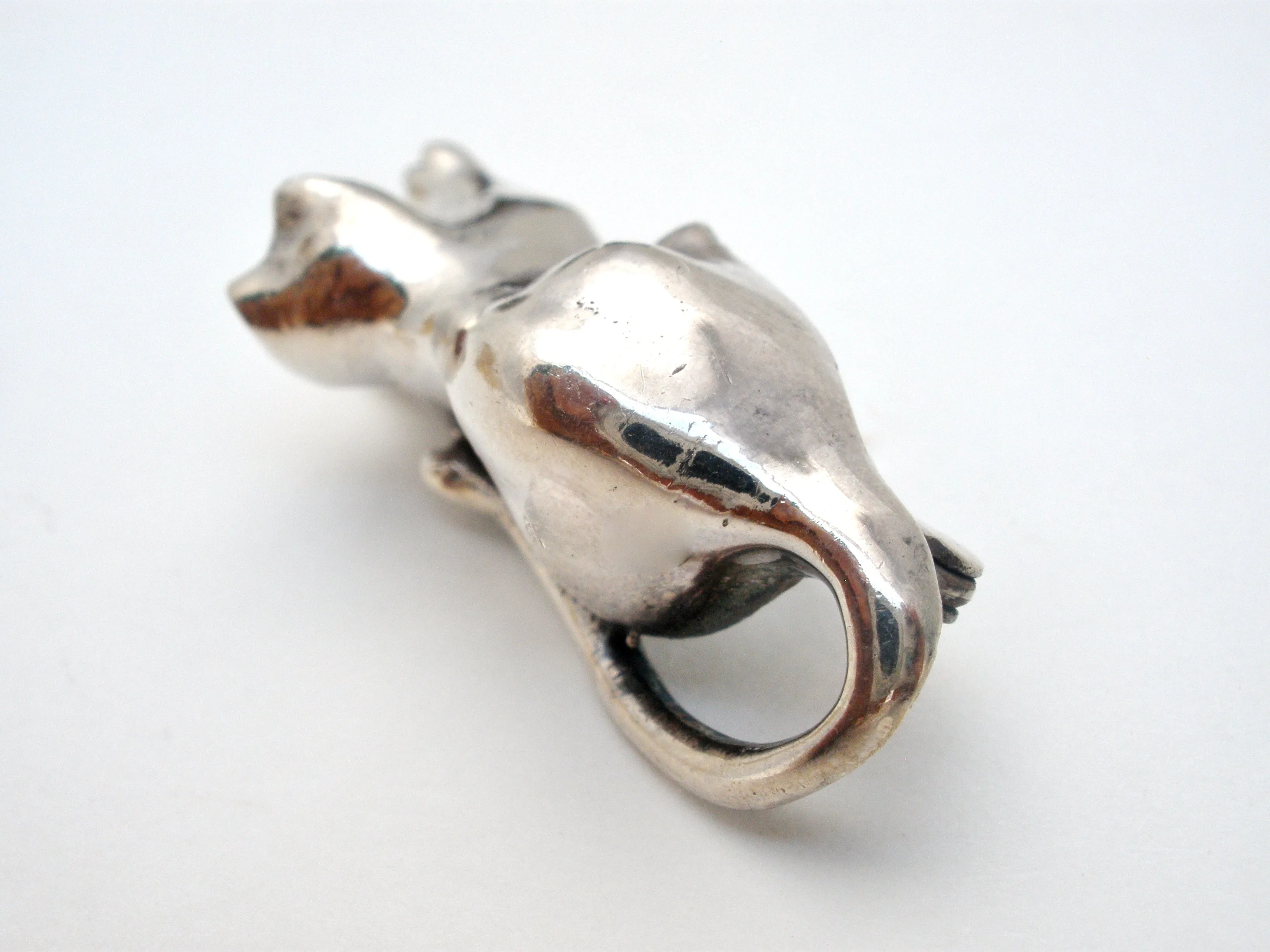 Sterling Silver Kitty Cat Brooch Pin Vintage