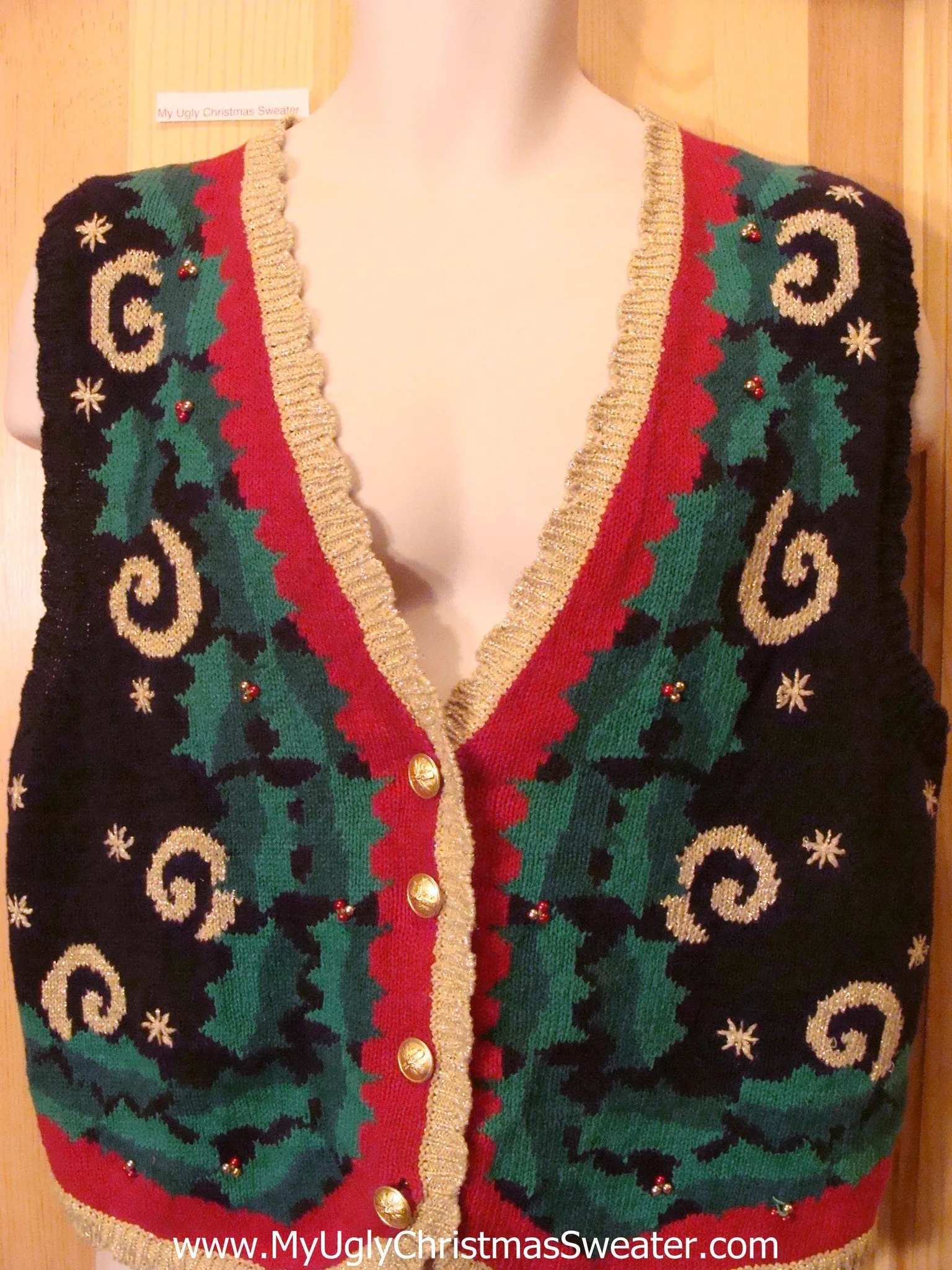 Tacky Cheap Christmas Sweater Vest