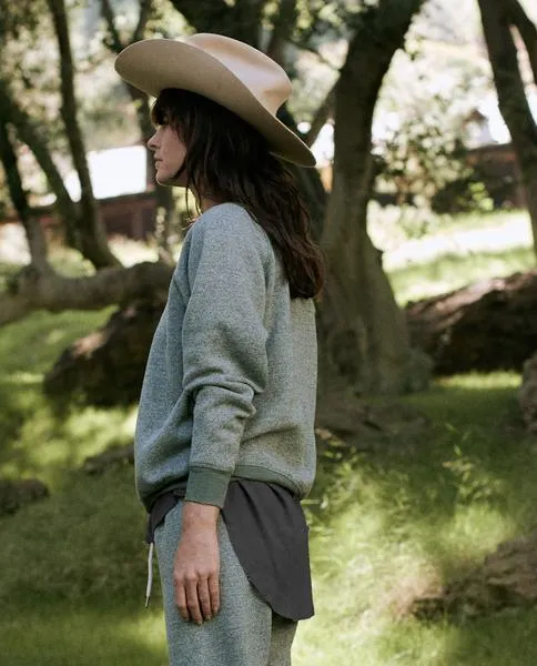 THE GREAT - The College Sweatshirt in Basil Heather