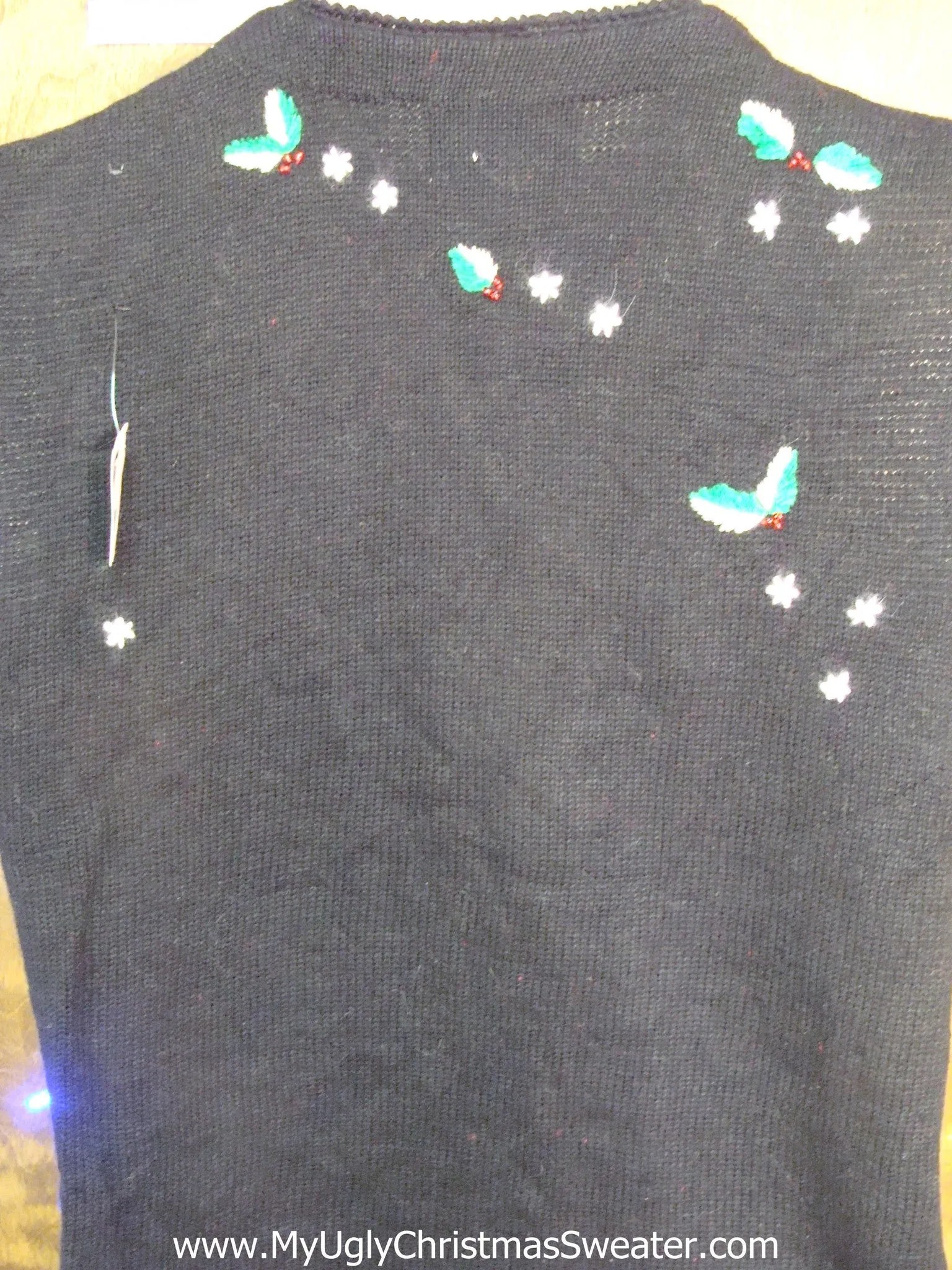 Windy Night with Santa Light Up Ugly Christmas Jumper