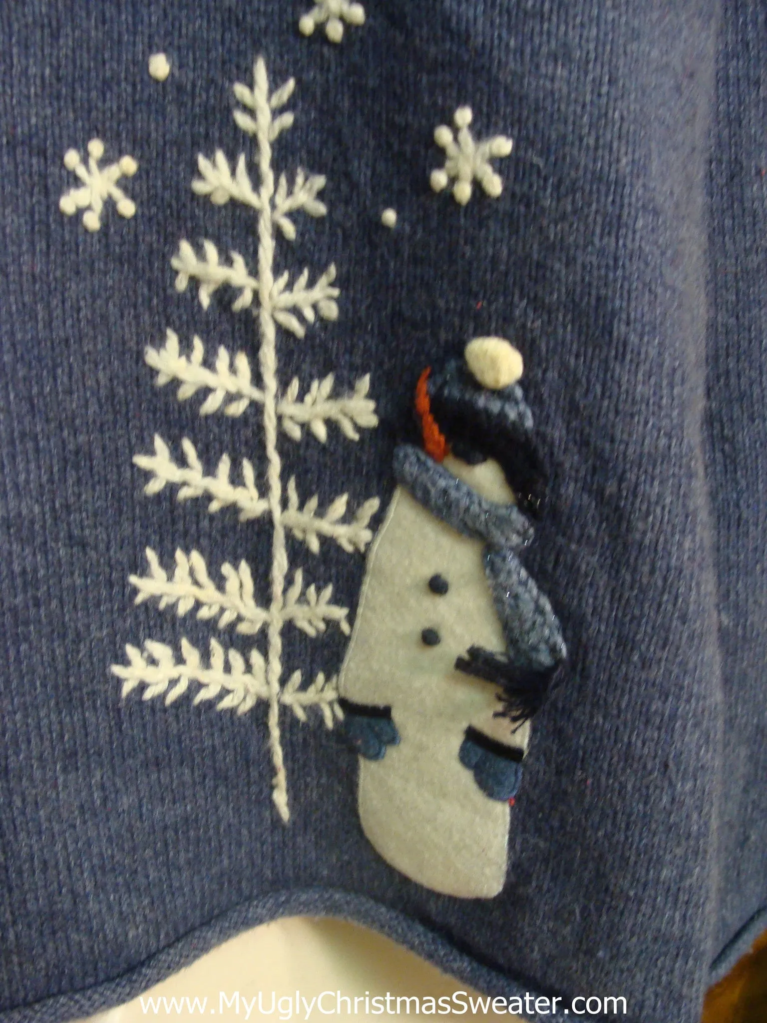Winter Snowmen Playing Outside Tacky Xmas Sweater